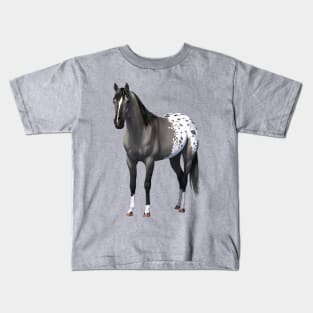 Gray Quarter Horse Grulla Appaloosa Stallion Kids T-Shirt